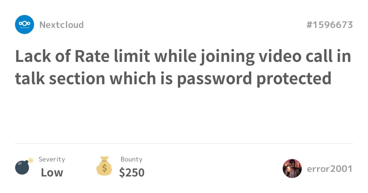 hacktivity_bot's tweet image. hackerone.com/reports/1596673

#hacktivity #bugbounty