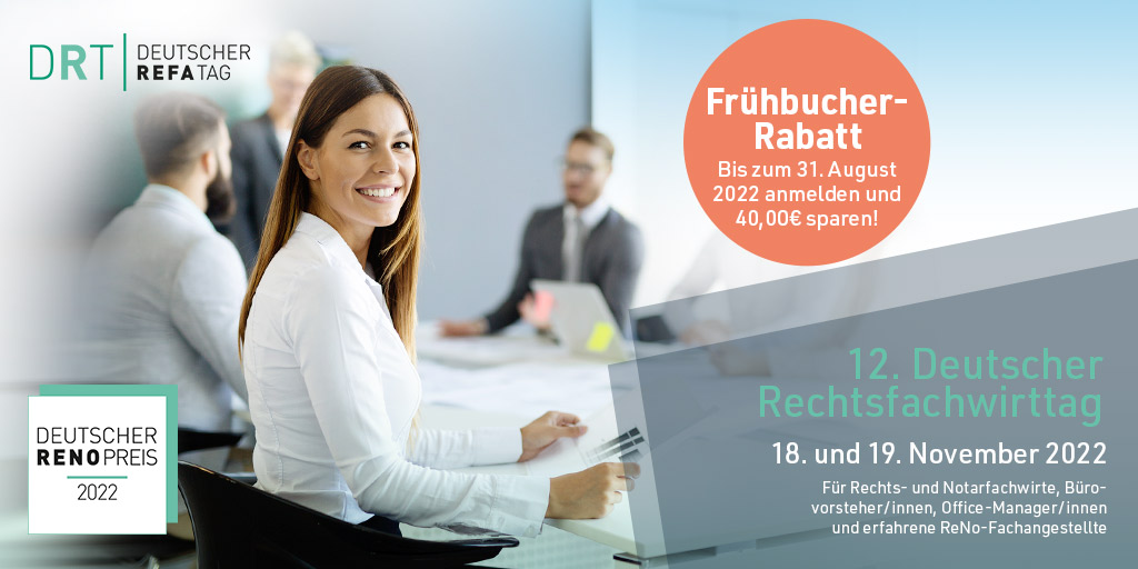 Bis Ende des Monats gilt noch der Frühbucher-Rabatt für den 12. ReFa-Tag. Jetzt anmelden und 40 Euro sparen. Das komplette Programm mit allen wählbaren Modulen findest Du unter refatag.de
