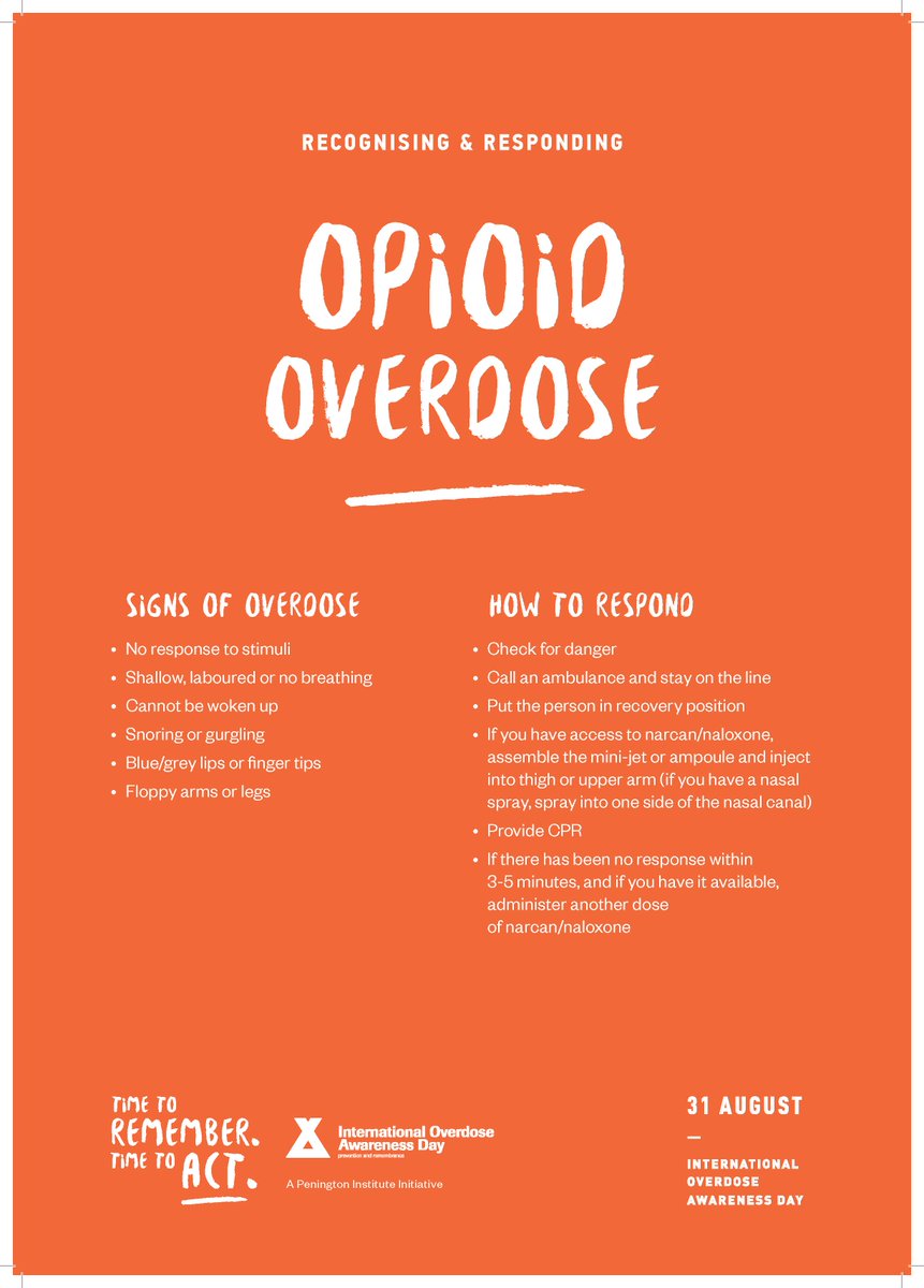 ODMAP1's tweet photo. International Overdose Awareness Day (IOAD) on 8/31 raises awareness of overdose. Overdose can happen to anyone. Knowing the signs can save a life! https://t.co/FqqqdkpB8P