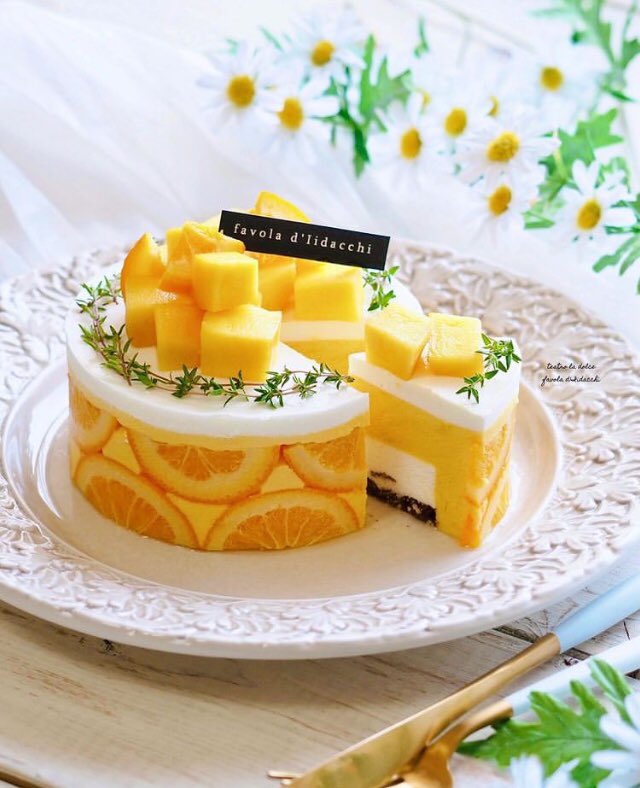 Mango &amp; orange x vanilla mousse by iidacchi0405
