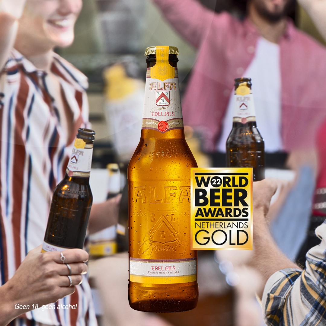 Prolongatie van de titel ''Beste Pils ter Wereld''!

We hebben namelijk wederom GOUD behaald met Alfa Edel Pils tijdens de World Beer Awards 2022.