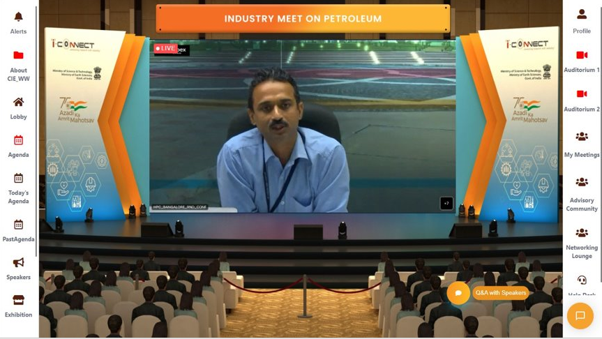i_Connect75's tweet photo. Here is a peek into today's @i_Connect75 online event #3 - Industry Meet on Petroleum.

#iconnect75 #AzadiKaAmritMahotsav #CSIR https://t.co/hDLGh13DOx