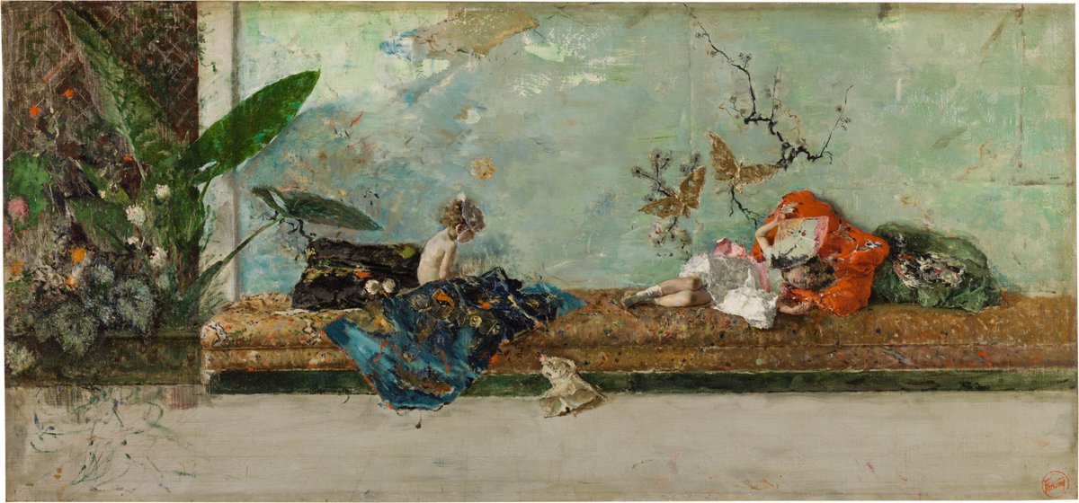 museodelprado's tweet photo. "Los hijos del pintor en el salón japonés", Fortuny, 1874 https://t.co/Idh4jYaVqL https://t.co/K4fWXwF7gg