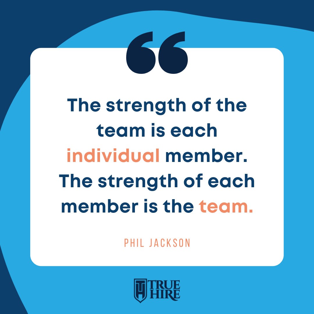 TrueHire's tweet image. Individual employees should always remember that they are working for the greater good of the team. At the same time, the team must find ways to support the needs and skills of the individual employees. 🏆

#MondayMotivation #Teamwork #Employees