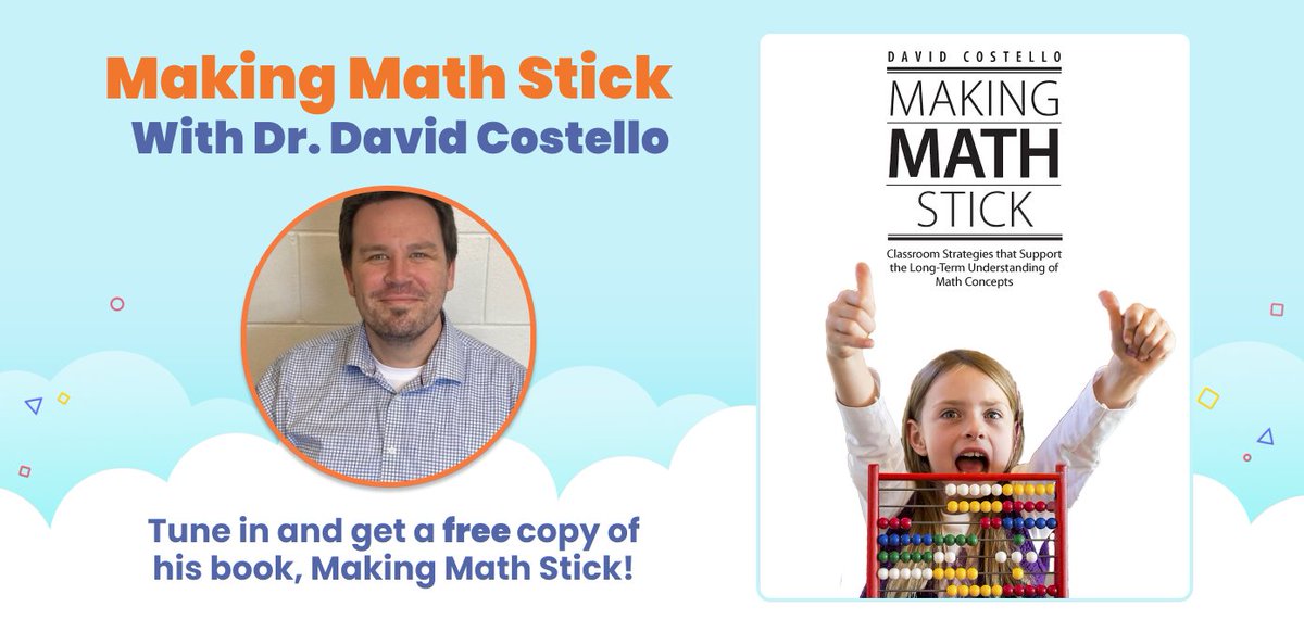 Meet <a href="/dr_costello/">Dr David Costello</a>, author of #MathematizingStudentThinking and #MakingMathStick! 

Join us for a webinar on August 25th where he'll be talking about some accessible and actionable strategies for increasing student achievement! go.zorbitsmath.com/Making-Math-St…