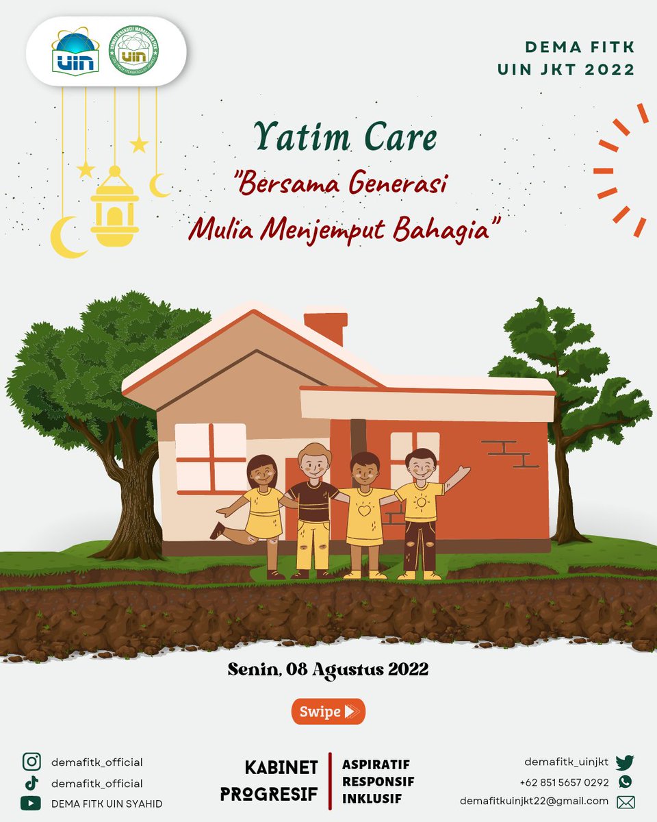 demafitk_uinjkt's tweet photo. Kegiatan Yatim Care yang diadakan oleh Departemen Pengembangan Masyarakat DEMA FITK Tahun 2022 dengan mengusung tema "Bersama Generasi Mulia Menjemput Bahagia." #DEMAFITK #UINJakarta #KabinetProgresif https://t.co/jSnWXJZhRa