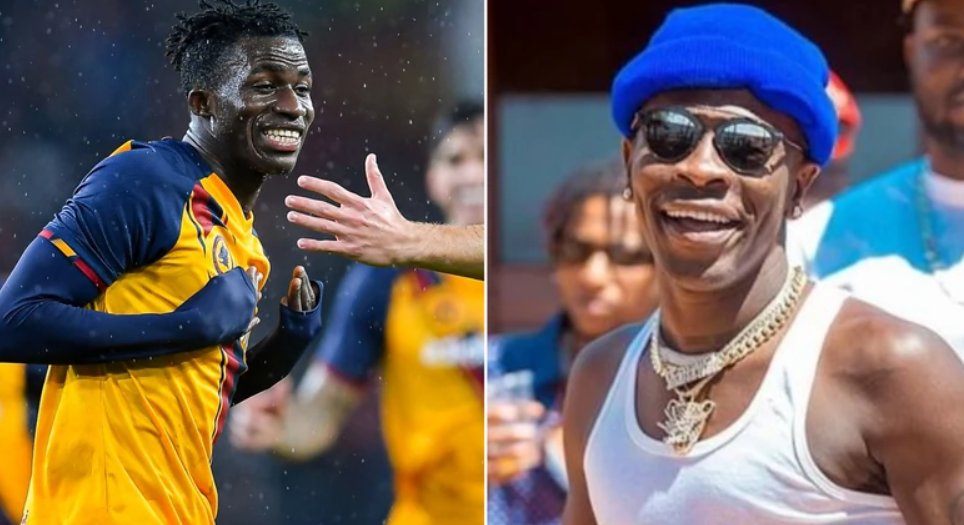 PulseGhana's tweet photo. Watch: Afena-Gyan shows up for AS Roma presentation with Shatta Wale's 'On God' https://t.co/Gib6buvp6m https://t.co/7C2oNJBPyI