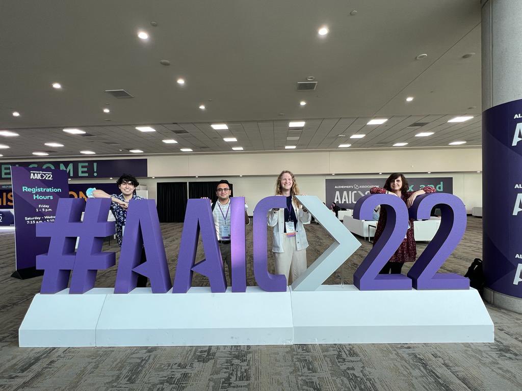 That’s a wrap at #AAIC22 ! Our lab had so much fun learning from field experts, making friends, and presenting two posters of our own. Much love to <a href="/alzassociation/">Alzheimer's Association</a> for the opportunity, can’t wait to do it all again in Amsterdam!