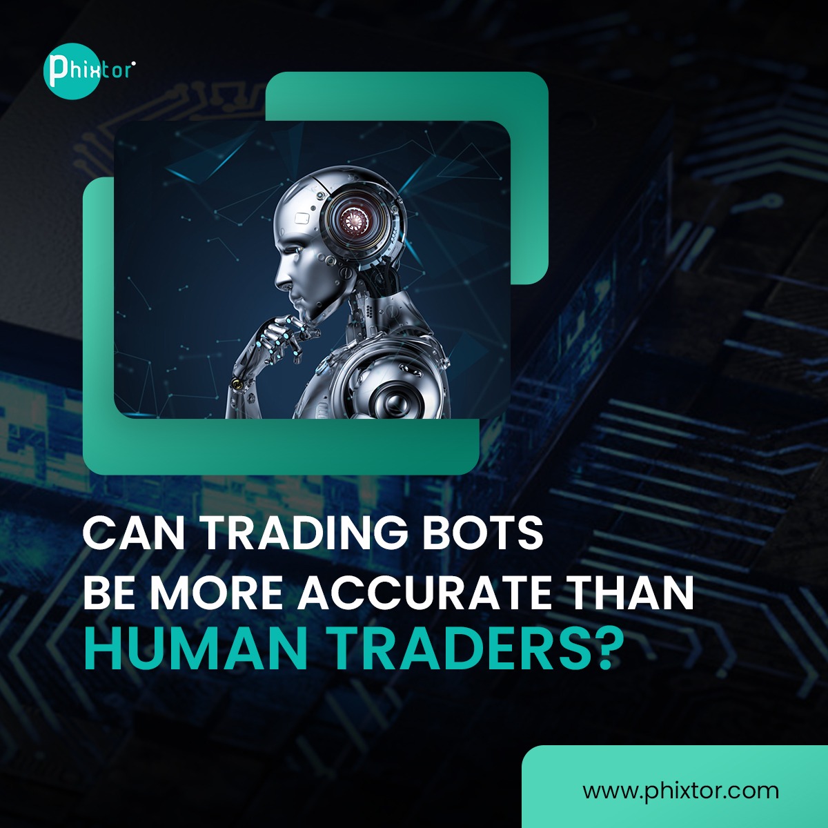 phixtor's tweet image. Can trading #bots be more accurate than human traders?
Yes -and better than this, they can also remove the emotion from trading.
Automated trading bots can crunch a staggering amount of data every second and come to rational conclusions far faster than #humantraders can.
@phixtor