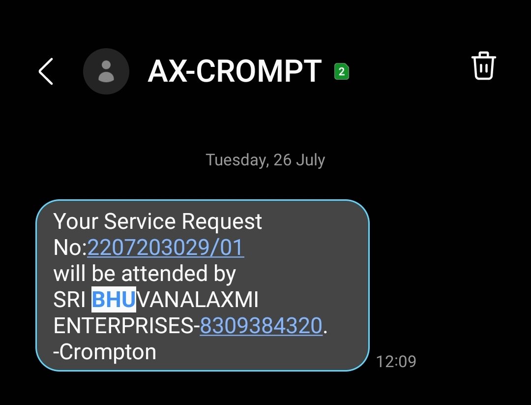 dpbyte's tweet photo. So without resolving issue Crompton service will cancel requests after 12days???

Your Service request No. 2207203029/01 has been cancelled.  #crompton

Is this right customer service your team providing for customers?? @Crompton_India https://t.co/afkuLc9IbV
