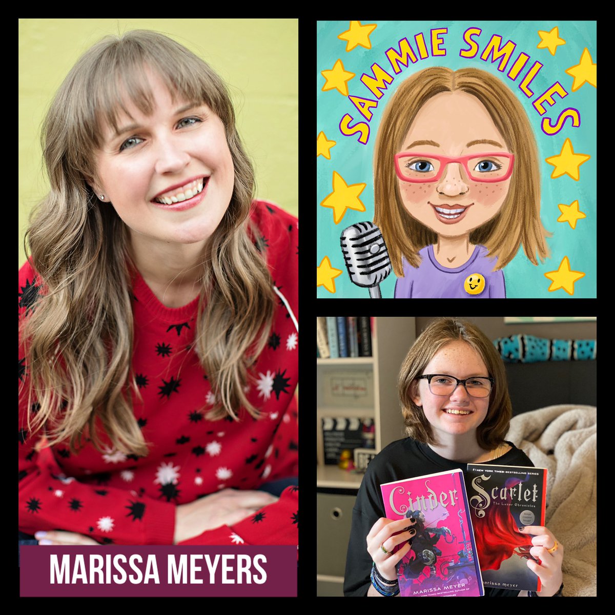SammieBenches's tweet photo. I got to interview one of my favorite authors on my podcast!! Please enjoy my conversation with the amazing @marissa_meyer 
It was out of this world! 
https://t.co/Cvk2BSvq2s
#author #Bestseller @TheRampionCrew @MacmillanUSA https://t.co/s5Mz7nhx5D