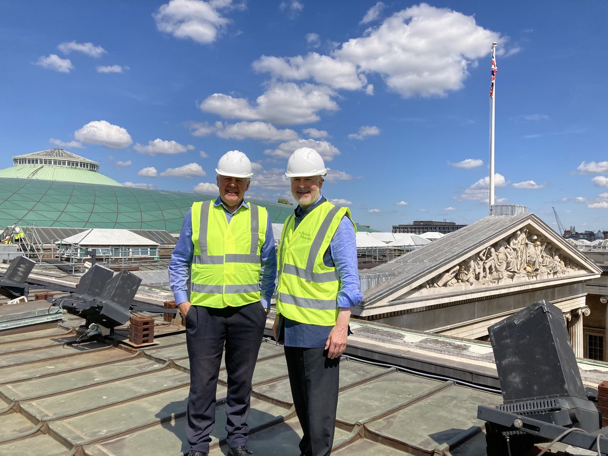 HE_ChiefExec's tweet photo. With Hartwig Fischer British Museum Director and colleagues from ⁦@HistoricEngland⁩ and ⁦@britishmuseum⁩ to discuss scope of Rosetta project addressing needs of BM for the future. Exciting and challenging. https://t.co/c6iMk0mOY3