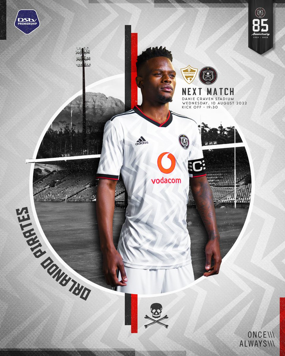 Orlando Pirates on X: ☠️ 🚨 𝗡𝗘𝗫𝗧 𝗠𝗔𝗧𝗖𝗛 🚨 🏆 #DStvPrem ⚽️  @StellenboschFC vs @orlandopirates 📆