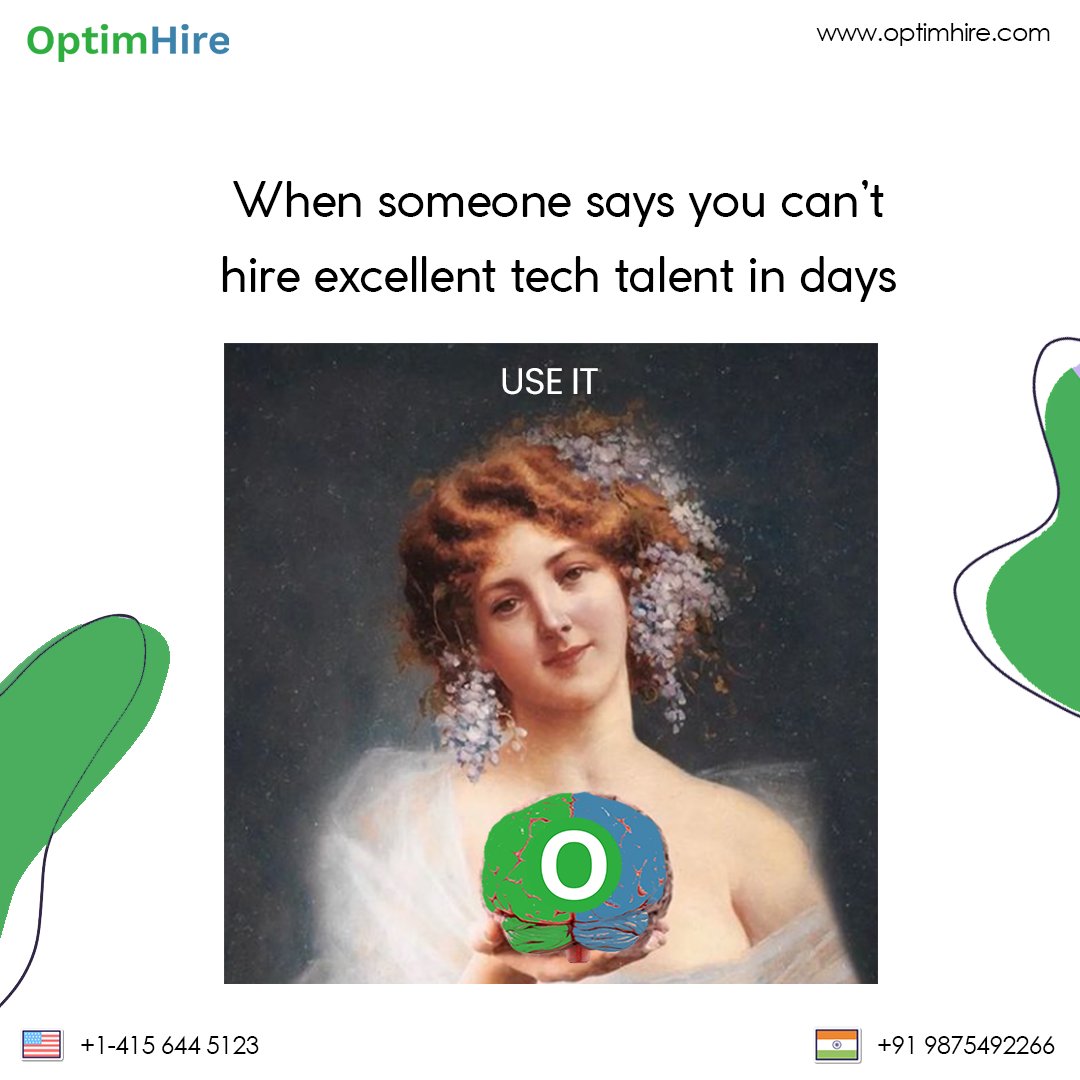 OptimHire's tweet photo. Dropping some truth bombs on a fine Monday ;)
Want to hire tech talent in a matter of days? The answer is simple - USE OPTIMHIRE.
Learn more about our process - https://t.co/RRCQCJrL7s
#hireindays #hiringmadeeasy #techhiring #OptimHire https://t.co/9b2XQUIxD9