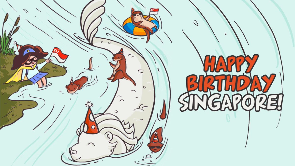 DEcomics_Sg's tweet photo. Happy 57th, #Singapore! We hope everyone has an otter-ly wonderful holiday!
#DifferenceEngineSg #DEcomics #southeastasiancomics #sgnationalday #NDP2022 https://t.co/v7ROiByDMJ