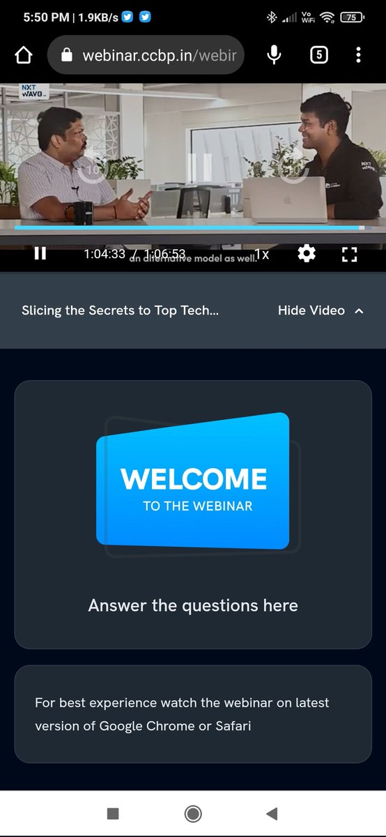 RiyaPandey9119's tweet photo. Enjoyed this tremendously fantastic webinar. Got great insights about the
Tech ecosystem and terminology. Specified with the required knowledge and Do's and Don't of the field. #slice 
#ccbp #nxtwave #rahulattuluri https://t.co/ZszBFP7WAu