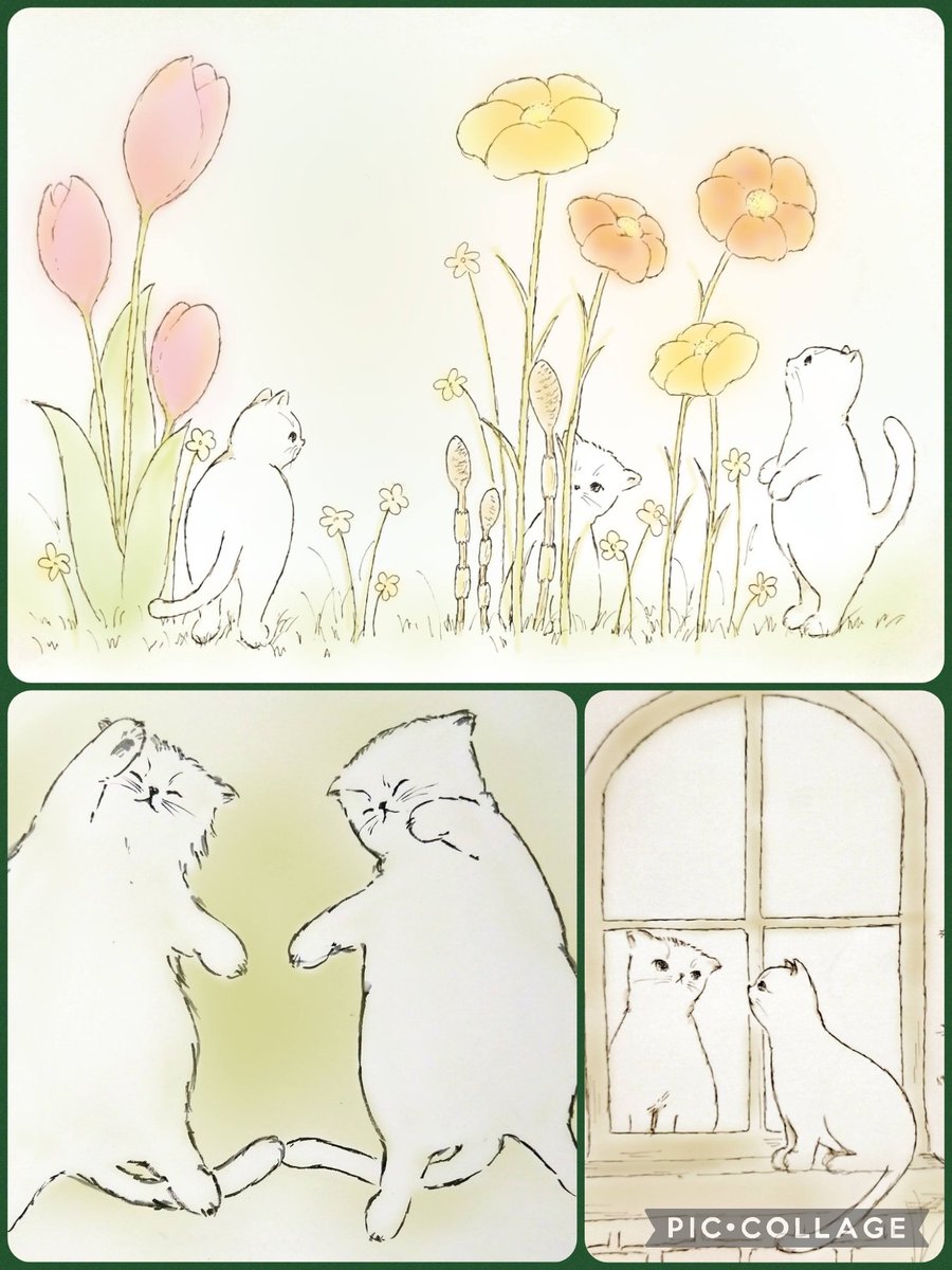 そういえば、今日は #世界猫の日 。世界中の猫にいっぱいの幸せと感謝を🐱
#猫イラスト 
