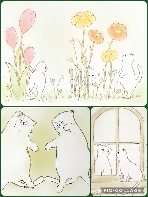 そういえば、今日は #世界猫の日 。世界中の猫にいっぱいの幸せと感謝を🐱
#猫イラスト 