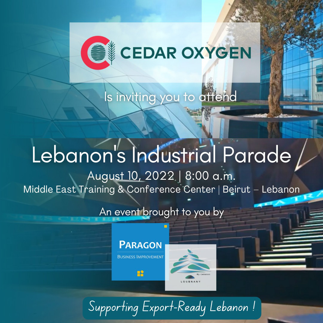 CedarOxygen's tweet photo. With the event hall now fully booked, you can still follow the Lebanon’s Industrial Parade 2022 event livestream on the Lebanon’s Industrial Parade 2022 page https://t.co/e7kWvZpbbq Or at https://t.co/2UCVVRHiGX page to support export-ready Lebanese Industries.
#cedaroxygen https://t.co/QV38rtETBk