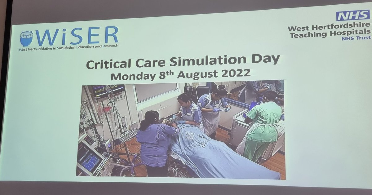 WestHertsICU's tweet photo. All going well on todays @eoeccn Regional Simmulation day. Hosting our future senior nurse's from the Critical Care Course. 4 scenario's done, 2 left to go! @WestHertsNHS https://t.co/BzrAQKHk62