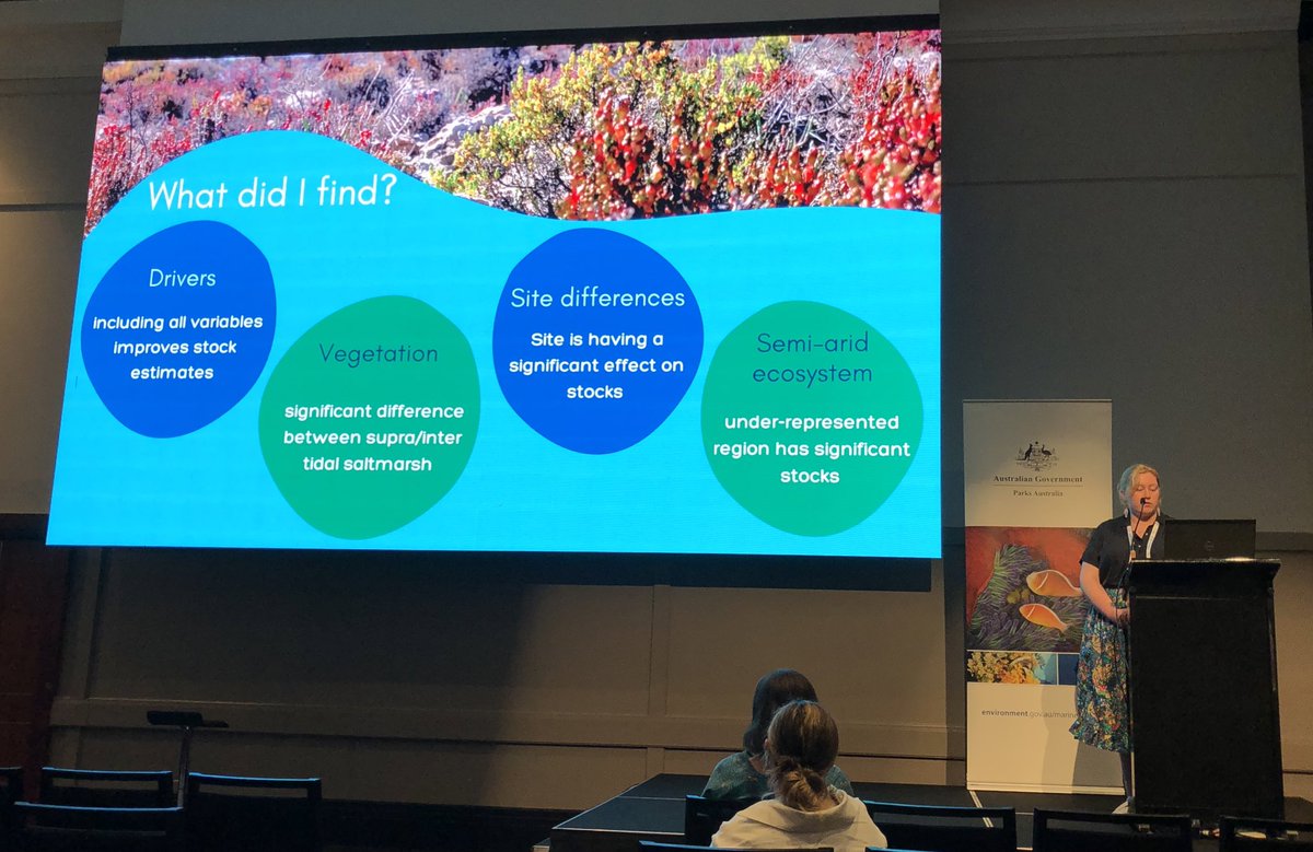 Alice Jones (@alice_r_jones) on Twitter photo Excellent talk from <a href="/sophkaterussell/">Sophie Russell</a> on drivers of #BlueCarbon in the coastal wetlands of Eyre Peninsula. Thanks to <a href="/EPLandscapeSA/">Eyre Peninsula Landscape Board</a>, @SAEnvirWater and the Far West Coast Aboriginal Rangers for field support and funding 👍🏻
#AMSA2022
#ProudSupervisor Excellent talk from <a href="/sophkaterussell/">Sophie Russell</a> on drivers of #BlueCarbon in the coastal wetlands of Eyre Peninsula. Thanks to <a href="/EPLandscapeSA/">Eyre Peninsula Landscape Board</a>, @SAEnvirWater and the Far West Coast Aboriginal Rangers for field support and funding 👍🏻
#AMSA2022
#ProudSupervisor