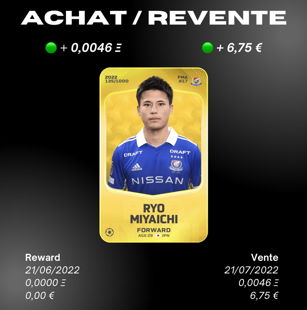 Da__Hood's tweet photo. Achat Revente 📈

Ξ : + 0,0046
€ : + 6,75

#Sorare #NFT #Football #KLeague #Rewards https://t.co/rY2f4AIP6C