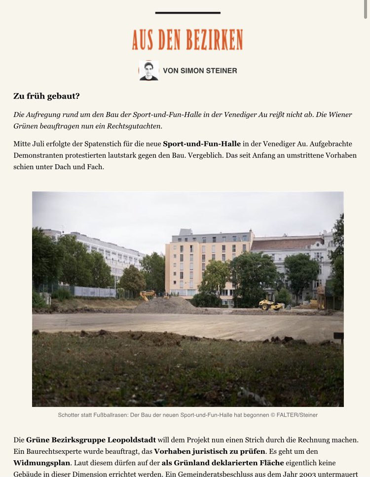 venedigerau's tweet photo. Heute im @falter_at von @SimonSteiner1 #keinVerbauderVenedigerAu https://t.co/EmJL6mQHam