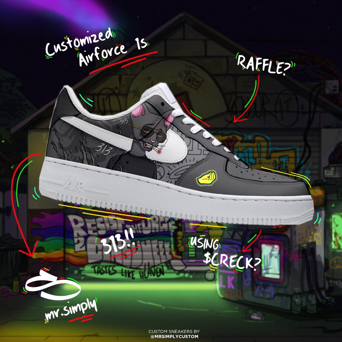 cetsfk's tweet photo. Heya Cets

You have some spare $CRECK ready, don't you? 

2 Custom Cets Sneakers by @MrSimplyCustom will be raffled off

August 8, 2022 1:00 PM UTC
72 hours 
10$ CRECK per ticket 
5000 tickets

Must have at least 1 Cet (will be painted on the sneakers). 

YOU'VE BEEN WARNED 🤌 🤌 https://t.co/pJ0ohthaJN