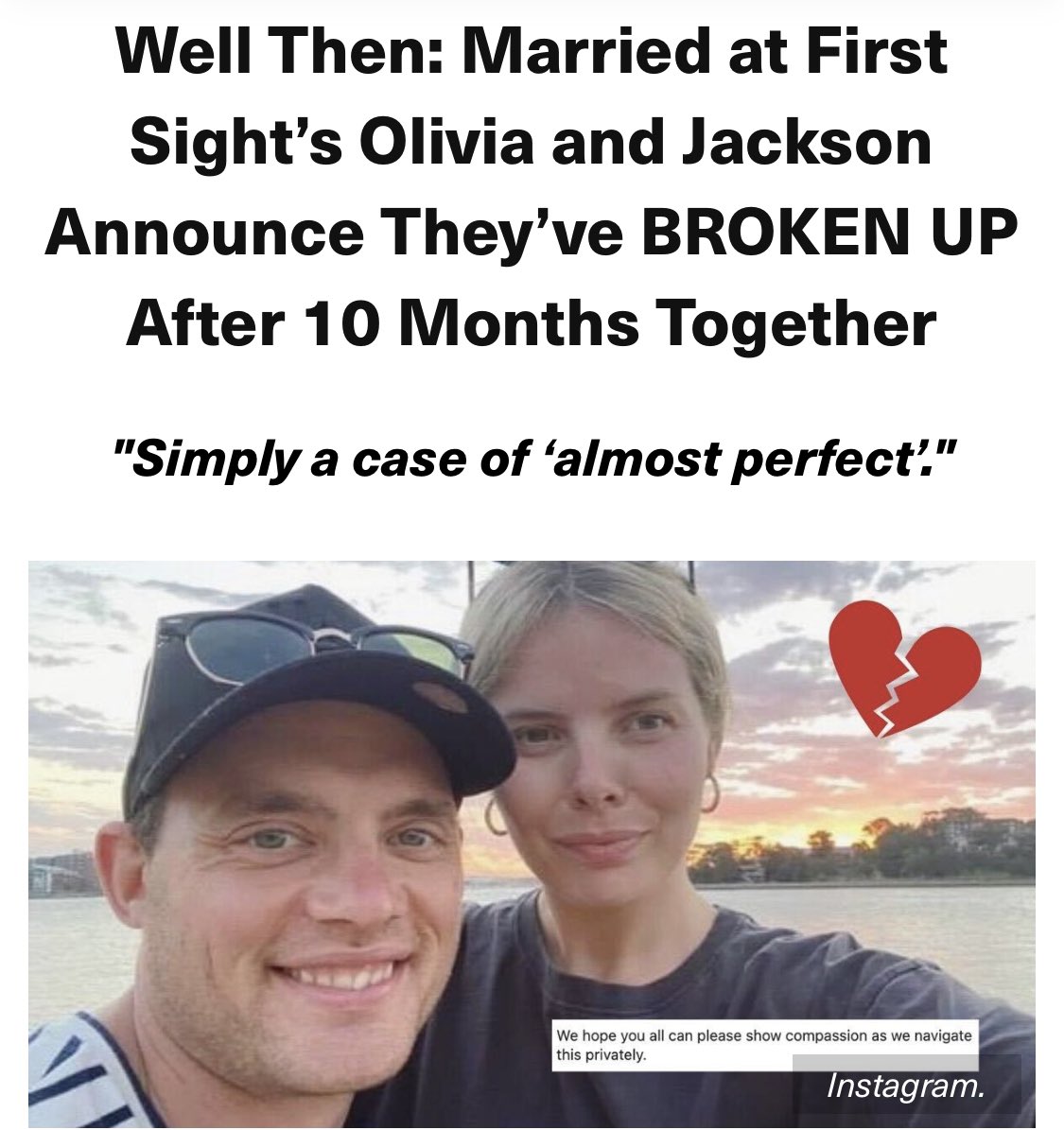 So Olivia and Jackson have broken up. As for empathy, I just don’t have any. #MAFSAustralia #MAFSAUS #MAFS #oliviamafs #oliviafrazer #jacksonmafs