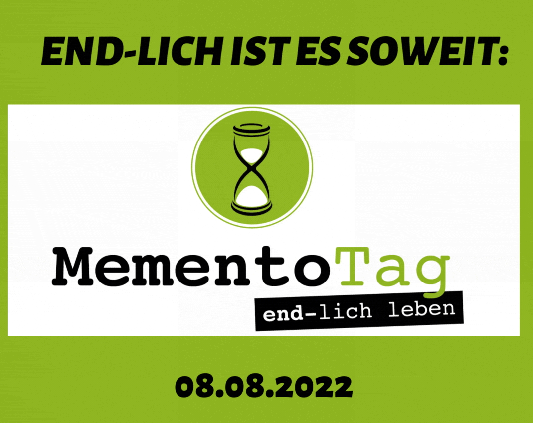 Nun ist er also end-lich da, der 4. Memento Tag in Deutschland!
Falls ihr es noch nicht getan habt, schaut schnell noch in unseren Veranstaltungskalender, ob ihr bei irgendeiner Aktion dabei sein wollt. Es gibt einen bunter Mix an ganz unterschiedlichen Events. 
#mementotag2022