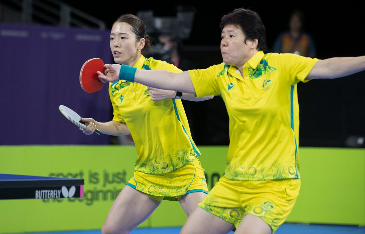 TableTennisAus's tweet photo. 💛💚 JIAN FANG LAY &amp; MIN HYUNG JEE ARE GOING FOR GOLD 💛💚

In 30 minutes Jian and Min take on Singapore for Gold in the Women's Doubles. 

📺 Watch Live 👉 https://t.co/b4qG7KbrhZ
⏰ 7:10pm AEST 

📸 Michael Loveder. 

@CommGamesAUS @birminghamcg22  #BoldInGold https://t.co/WFe3Og0Wek