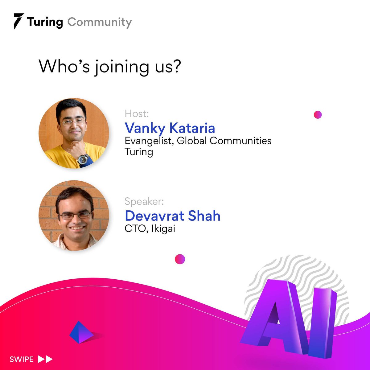 turingcomdev's tweet photo. Want to learn how to extract actionable insights from data and automate complex datasets in low code? 🧐

Turing Community and @IkigaiInc have an opportunity for you!

Save your spot→ https://t.co/ruqa3Keipi

@Vanky_Kataria
@devavratshah

#AI #NoCode https://t.co/R7Zo4HUR4z