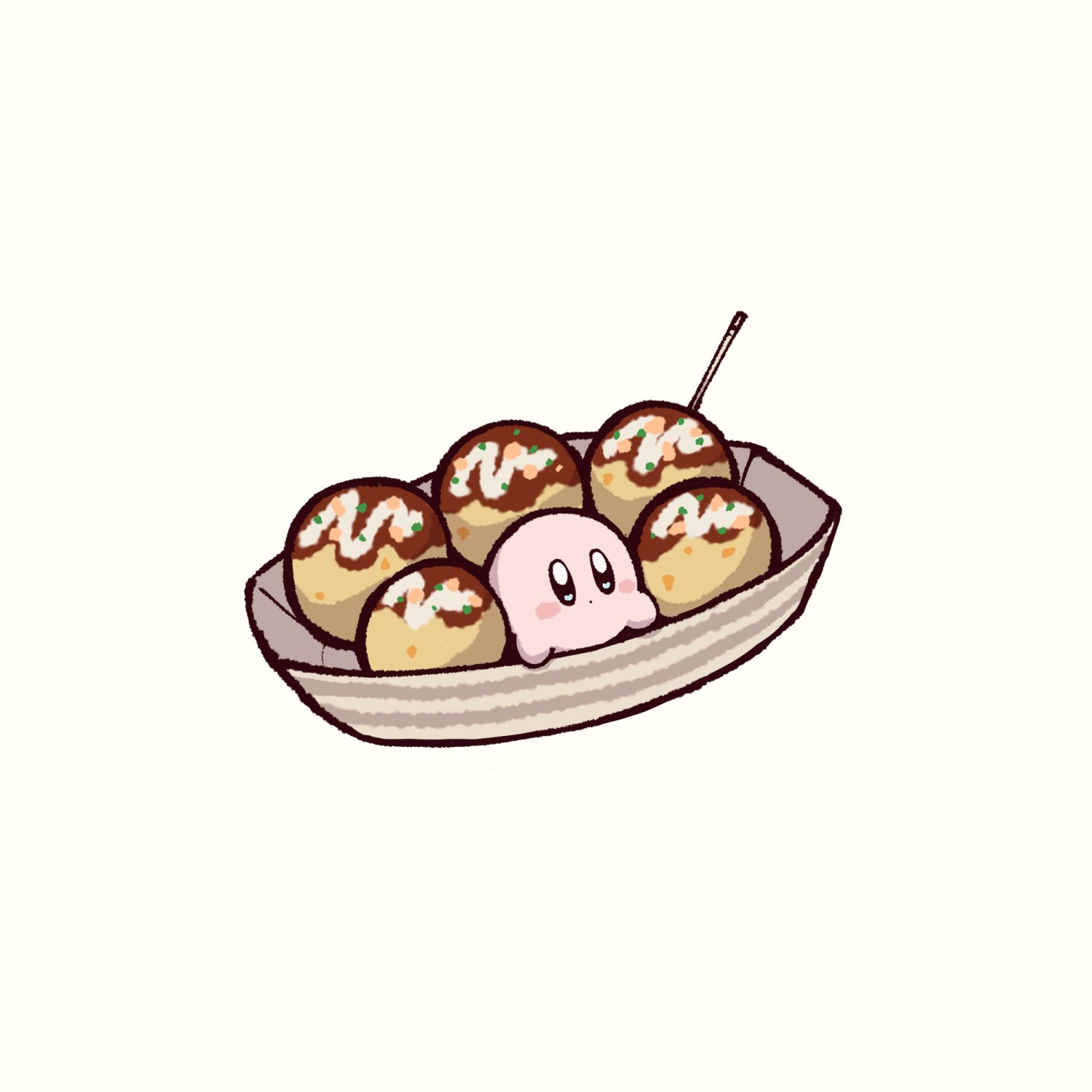 きいもぽよ たこ焼きつまみ食いカービィ 100日チャレンジ カービィイラスト たこ焼きの日 T Co Sese1gohgn Twitter