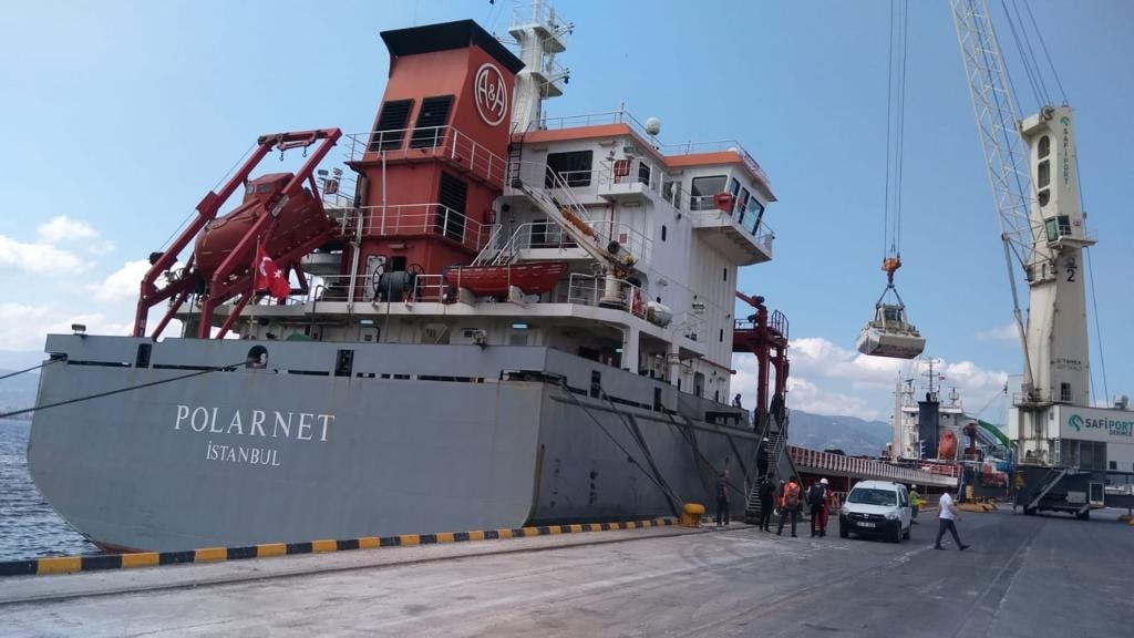 With__Ukraine's tweet photo. 🇺🇦 The first #Ukrainian ship carrying agricultural products arrived at its final destination.

The #Polarnet vessel was successfully inspected by the team in Istanbul and has arrived at its final destination in #Turkey. 

#StandWithUkraine https://t.co/1KxZtJYB4p