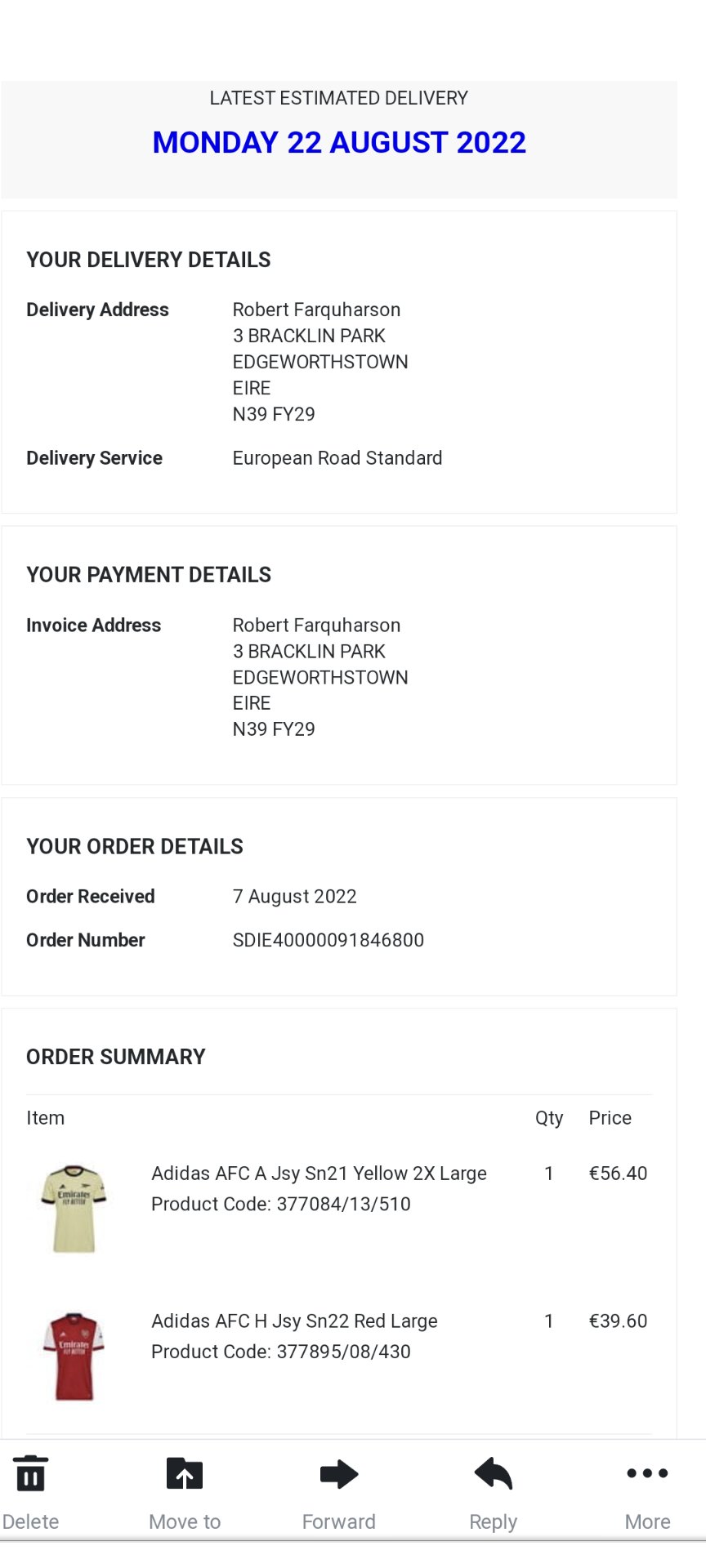 Robbie Farquharson on Twitter "SportsDirect_CS Hi. I placed an order