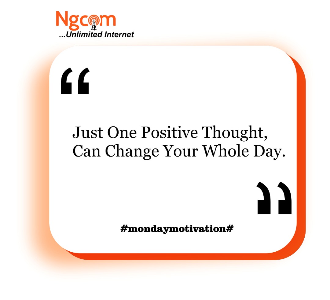 ngcom_net's tweet photo. Always stay positive and true to yourself.
#ngcom #NGCOMNetworks #newweek #mondaymotivation #mondaymood #motivation #internetserviceprovider #newgoals #goodmorning #happymonday #newweeknewgoals #newweeknewstart #positivity https://t.co/hh1uyDFr97