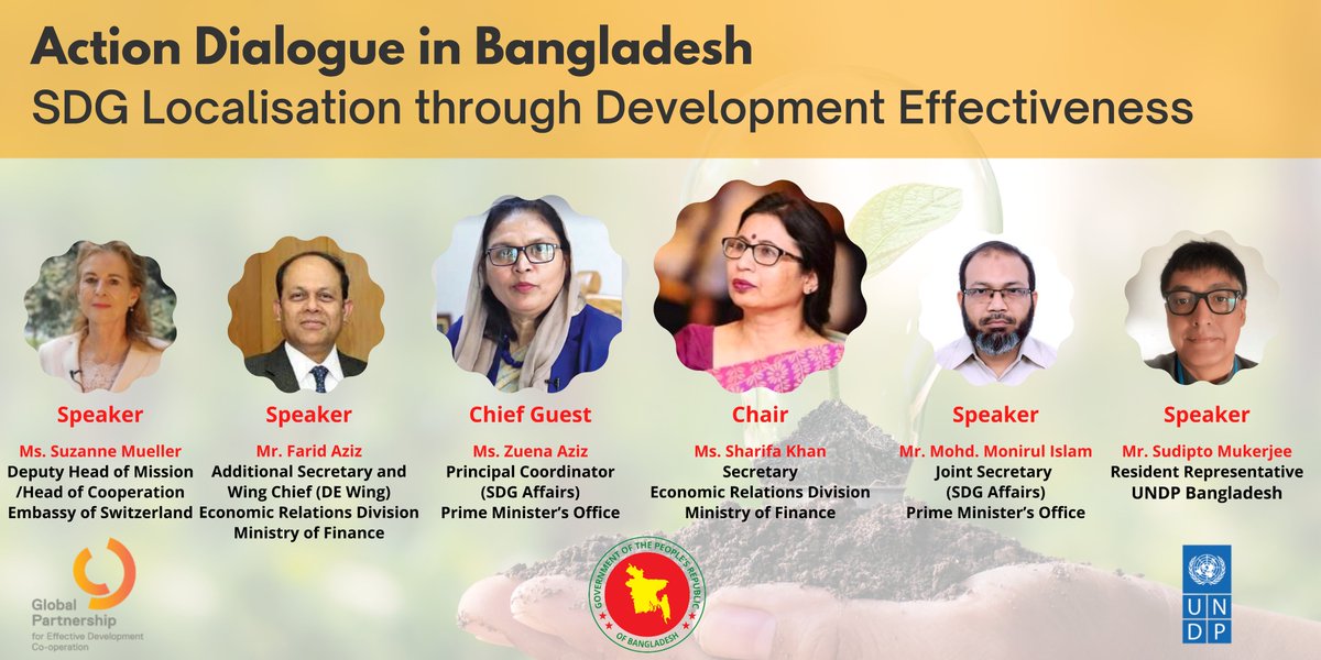 DevCooperation's tweet photo. ⏰Happening now!! Today, 5am (EST)/15pm (BST) Bangladesh @erd_bd is hosting an Action Dialogue to understand HOW effective collective actions can help advancing towards SDG localization.
#GPEDC #ActionDialogue #Bangladesh https://t.co/ZKfo59gJq7