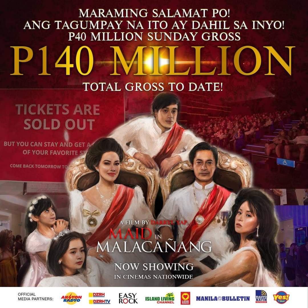 MargieNarag08's tweet photo. Congrats @VIVA_Films @SenImeeMarcos direk Daryl at sa lahat ng bumubuo ng MIM❤️ pinasigla nyong muli ang industrya ng pelikula!! More movies direk dito lang kaming lahat nakasuporta sayo❤️👏 @Vincentiments__ 

MIM BLOCKBUSTER MOVIE
#MiMDay6Showing 
#MAIDinMALACAÑANG https://t.co/Z5XNPD3s78