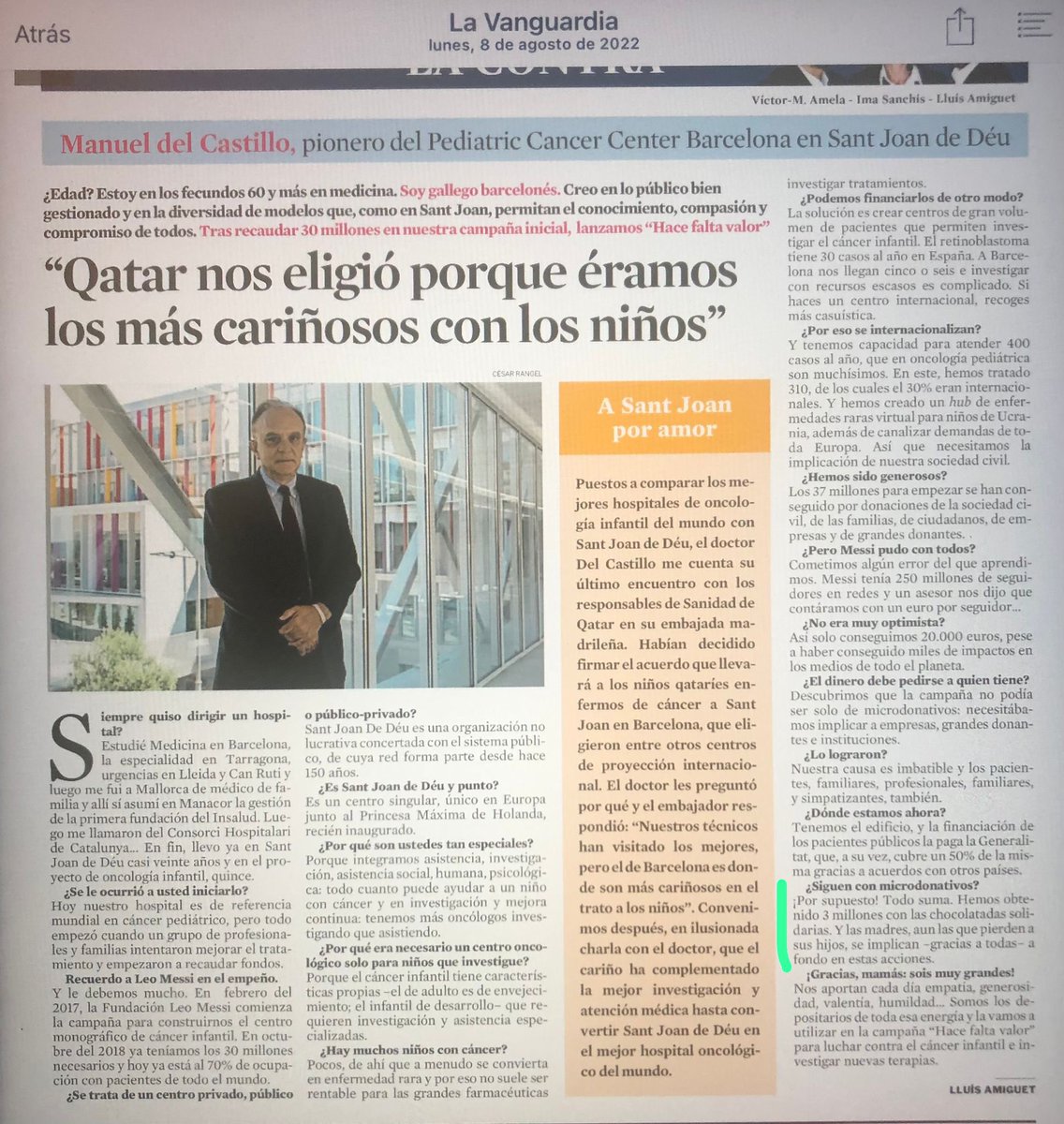 Moltíssimes gràcies <a href="/IgnacioCanals/">Ignasi Canals</a> per passar-nos aquesta contra i pensar en la  #xocolatadasolidaria que cada any organitza <a href="/ampaBellLloc/">Ampa Bell Lloc</a> <a href="/BellLlocdelPla/">Col·legi Bell-lloc</a> <a href="/InfantilBllc/">Infantil Bell-lloc</a> 
.
<a href="/LluisAmiguet/">Lluís Amiguet</a> <a href="/LaContraLV/">La Contra</a> boníssims com sempre!