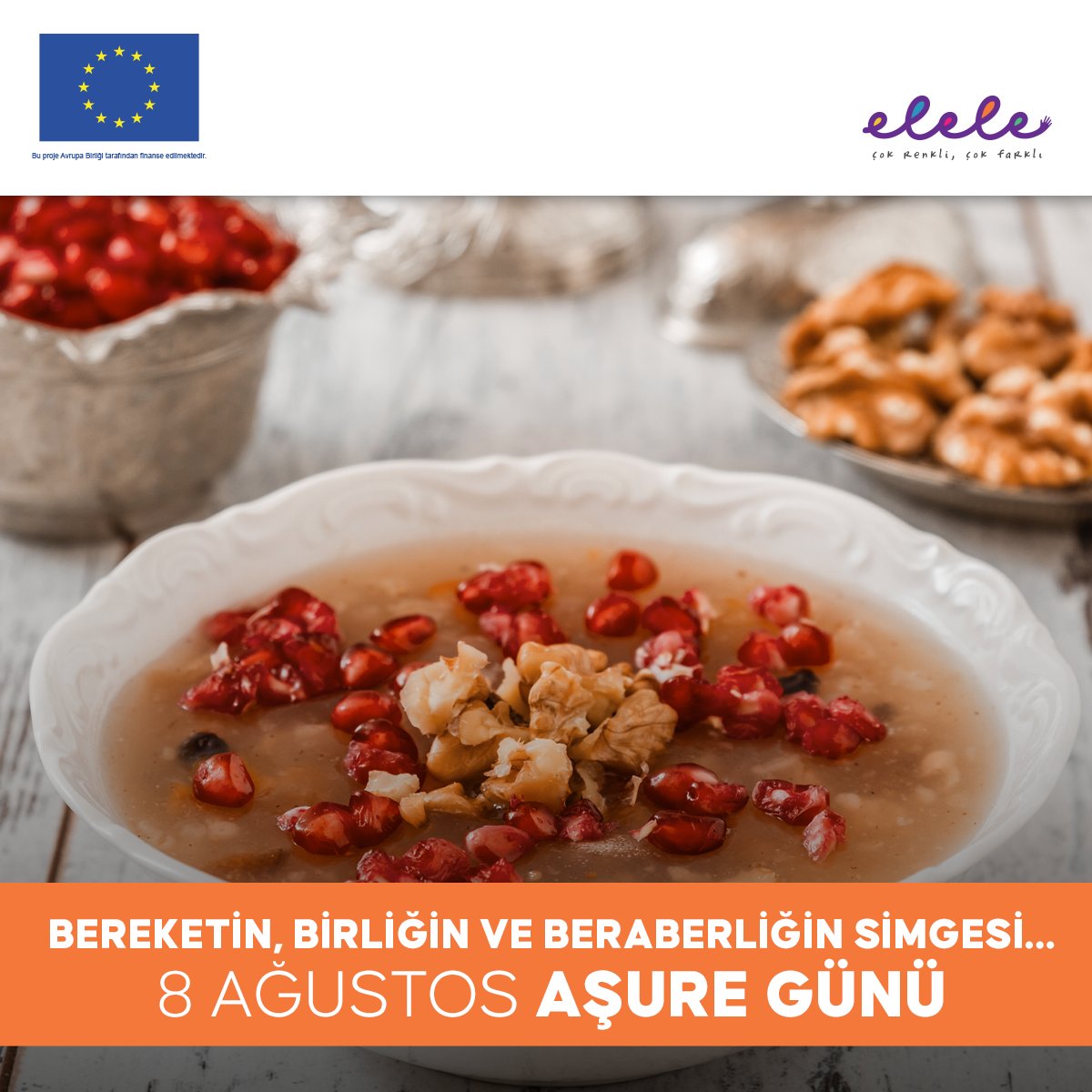 eleleabprojesi's tweet photo. 💬Bereketin, birliğin ve beraberliğin simgesi Aşure Günü'nü kutluyoruz!

💜İnsanların bir araya gelerek inançlarını paylaşması ve sevgilerini her zaman paylaşmaları dileğiyle... 

#çokrenkliçokfarklı #elele #eleleabprojesi #elelediyalog #AşureGünü https://t.co/ZAZlf74fVM