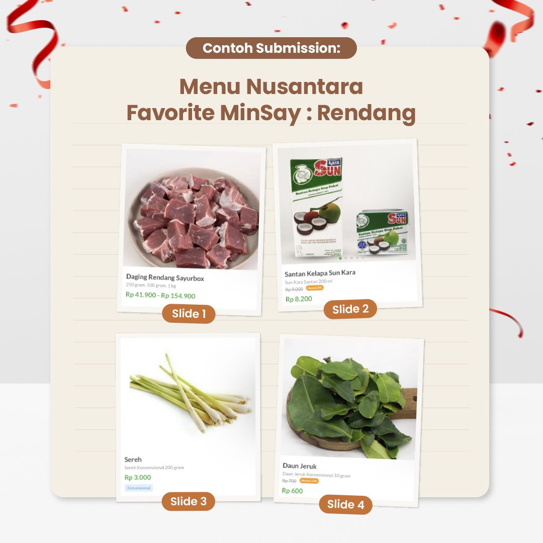 🎉 Menangkan e-money &amp; voucher belanja senilai jutaan rupiah untuk 10 Sayurfriends ✨

Apa menu nusantara favoritemu?🥰💚
1. Follow <a href="/sayurbox/">Sayurbox</a>
2. RT &amp; ❤️ tweet ini
3. Reply dgn screenshoot bahan2 menu nusantara favoritemu di Sayurbox dgn hashtag #SayurboxTANGKAS
4. Mention 3 teman