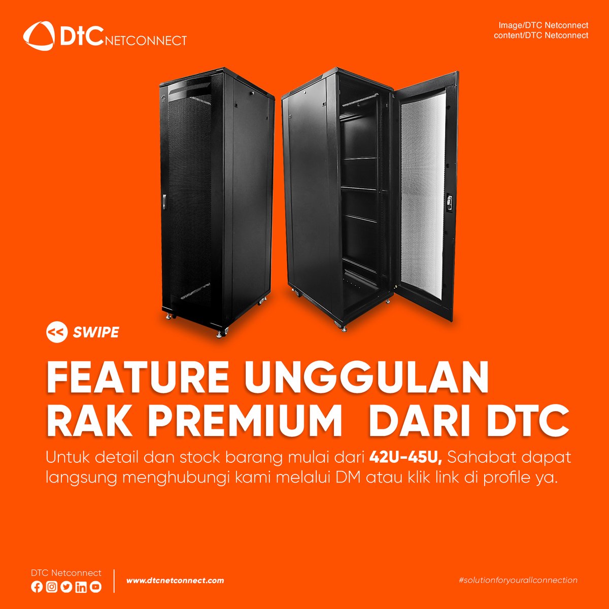DNetconnect's tweet image. Feature Unggulan Premium Rak dari DTC. Silahkan swipe ya untuk detailnya, jika ada yang ingin ditanya bisa DM atau klik link yang ada di profile. Terimakasih.

#datacenter #pusatdata #ruangserver #it #informatika #informationtechnology #computer #computers #computerscience