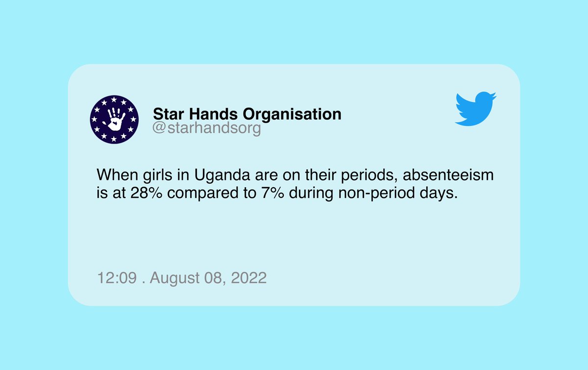 starhandsorg's tweet photo. Stigma attached to menstruation or the inability to afford period products stops girls from going to school, putting them more at risk of entering child marriages, experiencing an early pregnancy, malnourishment, domestic violence, and pregnancy complications.
#The1000Project https://t.co/3FbsOVuvFn