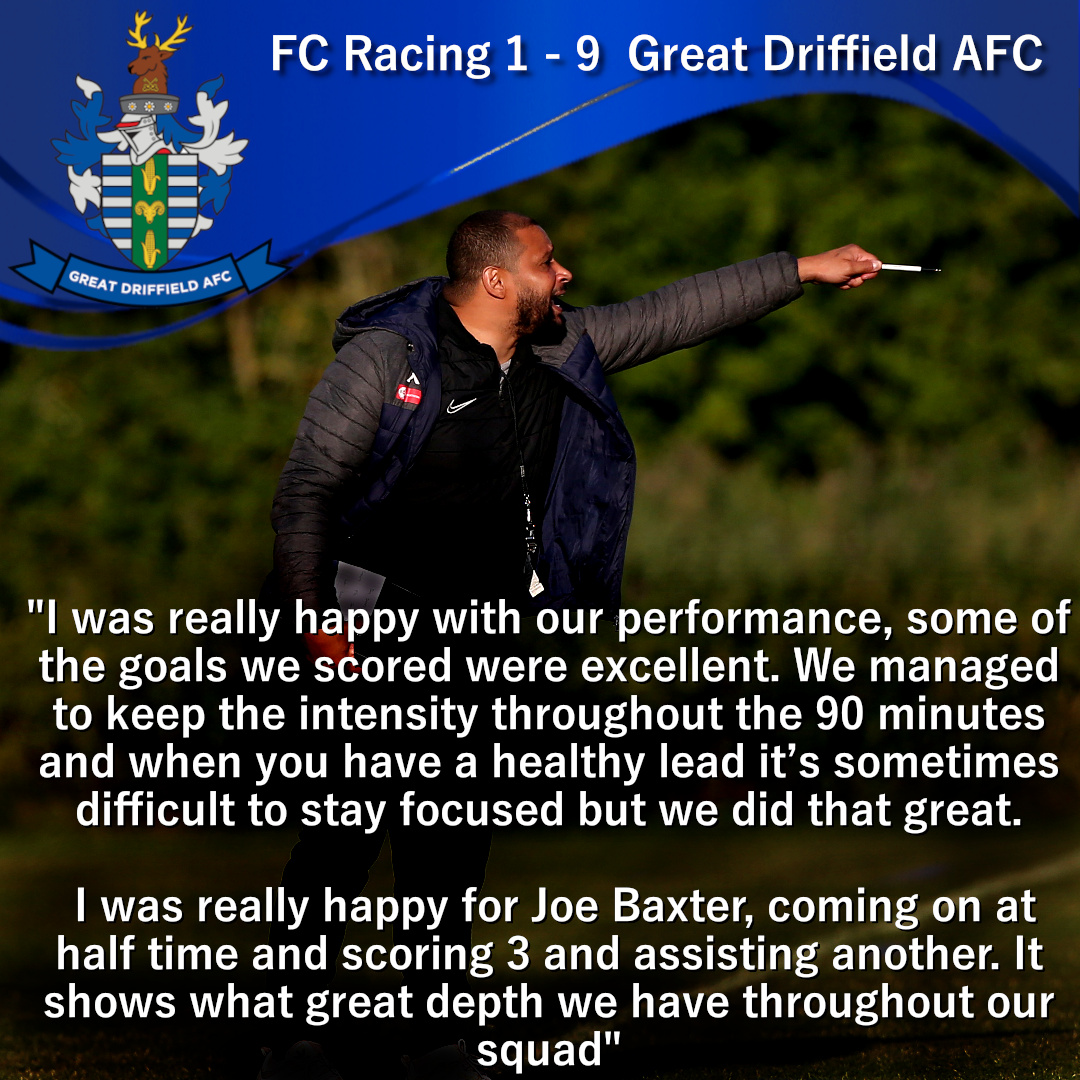 GreatDriffAFC's tweet photo. After Saturdays win against F1 Racing FC
@curtiswoodhous8 gives us his thoughts .
#greatdriffieldafc #football #nonleaguefootball #grassrootsfootball #soccer #greatdriffafc https://t.co/tQzrlr0AtM