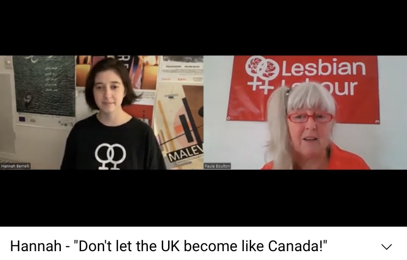 LesbianLabour's tweet photo. Proud lesbian interview #7: Hannah warns “don’t let the U.K. become Canada” on gender identity law. #RealLesbians #RealSolidarity
https://t.co/DWTFXFxWDu https://t.co/jl5SITjqZB