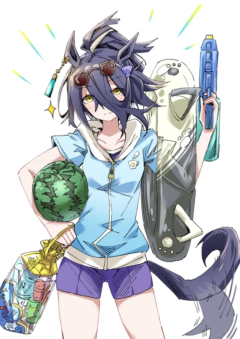 夏合宿の準備万端カフェ#ウマ娘 #マンハッタンカフェ 