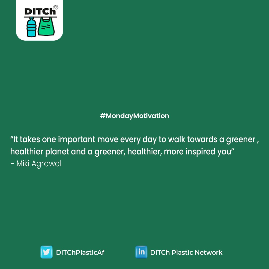 Cheers to walking towards a YOU inspired greener and healthier planet this week.

#DITCh #Recycling #Sustainability #CircularEconomy #SafePlanet