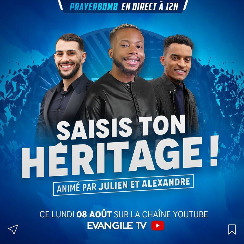 Evangile_TV's tweet photo. Viens saisir ton héritage aujourd’hui sur PrayerBomb a 12h 🕛 ‼️ Soyez béni 🔆 https://t.co/6sW3koPPT9