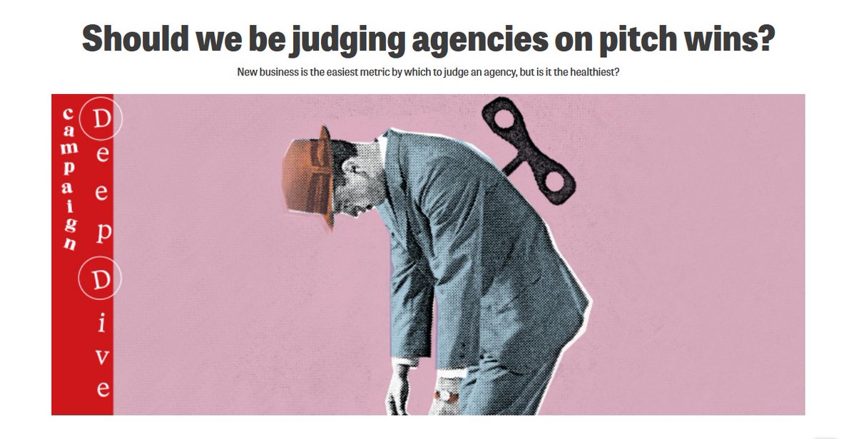 “New business is vital, it’s the lifeblood of an agency but I think it has a disproportionate importance in our industry...'

Our Chief Exec @pippaglu in this fine @Campaignmag feature on whether we're all too obsessed with pitch wins:

campaignlive.co.uk/article/judgin…