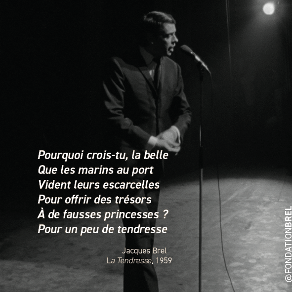 FondationBrel's tweet photo. Jacques Brel. La Tendresse, 1959. https://t.co/gylDX2KtgX
